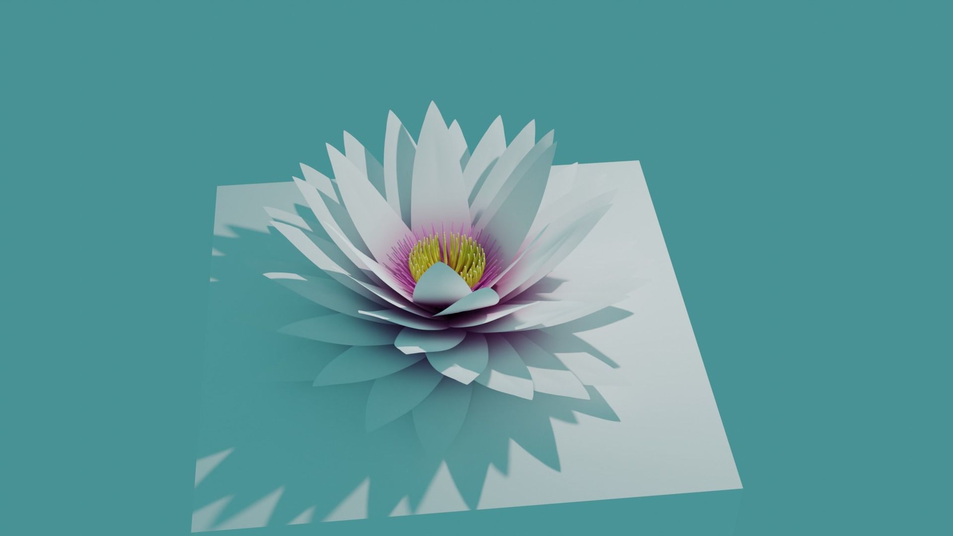 lotus flower   blender - Geometry Nodes Free 3D model_1