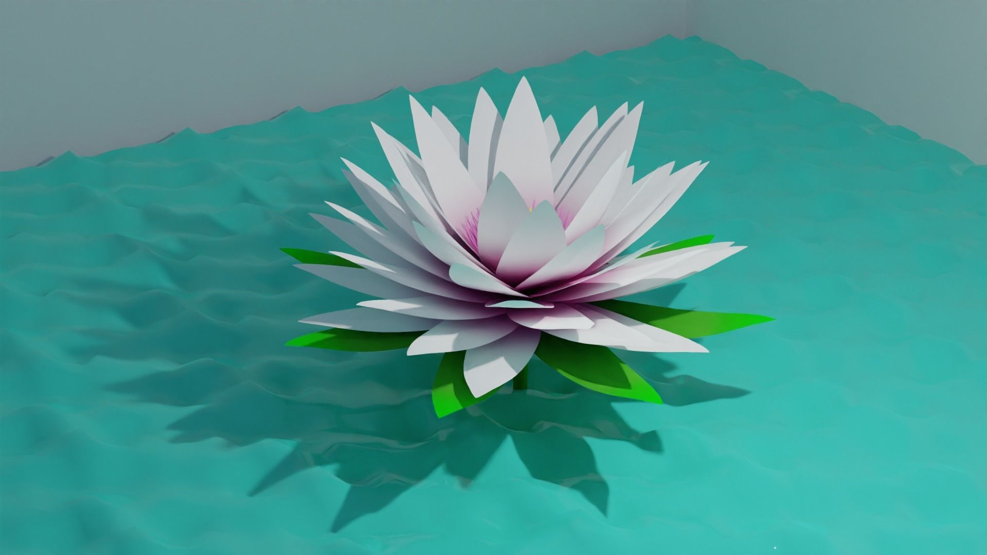lotus flower   blender - Geometry Nodes Free 3D model_3