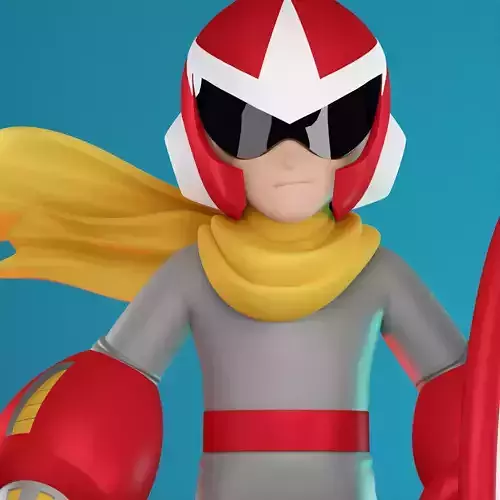Blues Protoman Rockman MegaMan 3D model