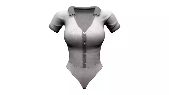 Shirt Neck Knit Sweater Body Suit Top