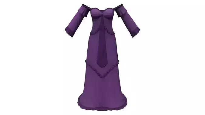 Strapless Off Shoulder Long Purple Beauty Dress