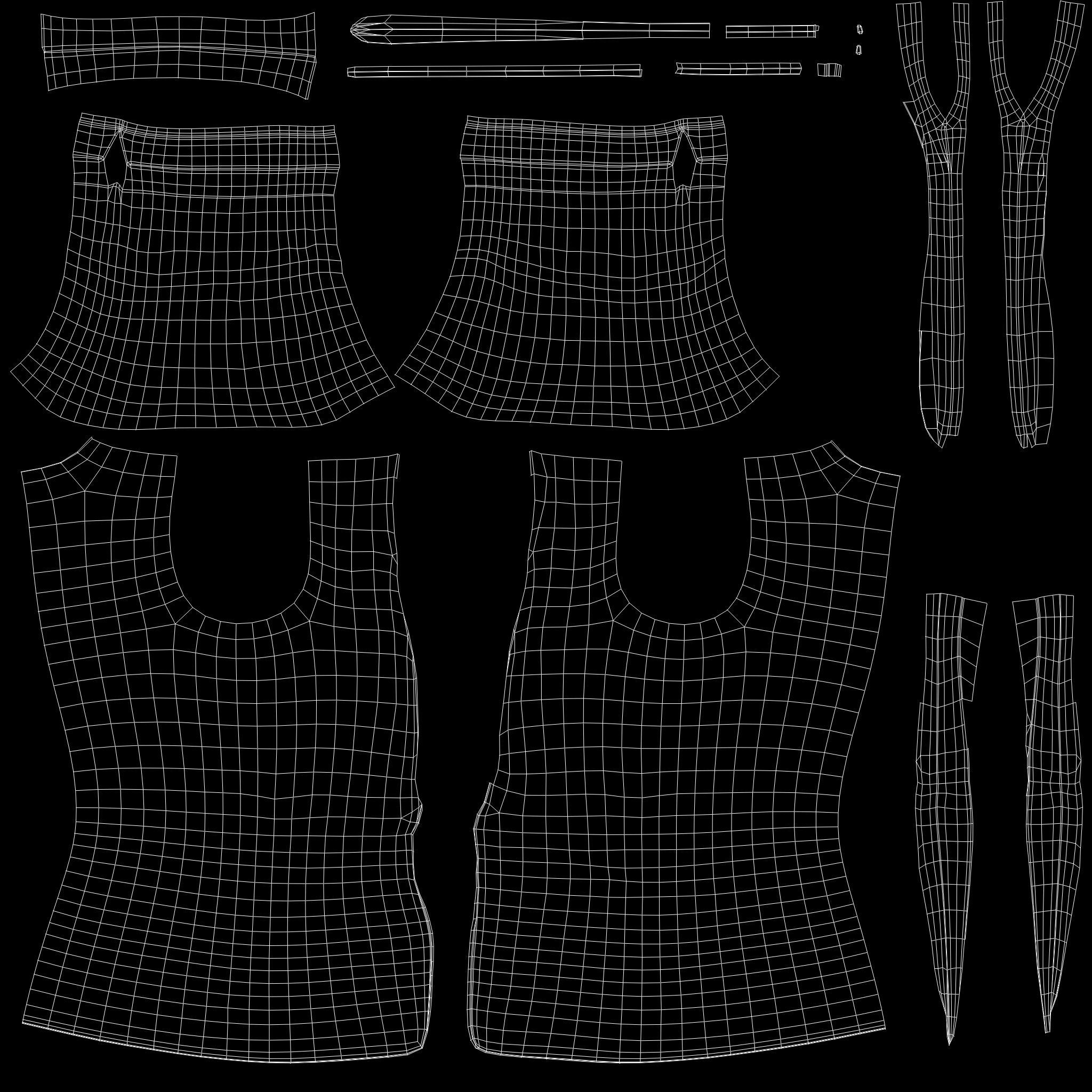 Men Colourful Retro Suit Jacket Pants Shoes Low-poly 3D model_9