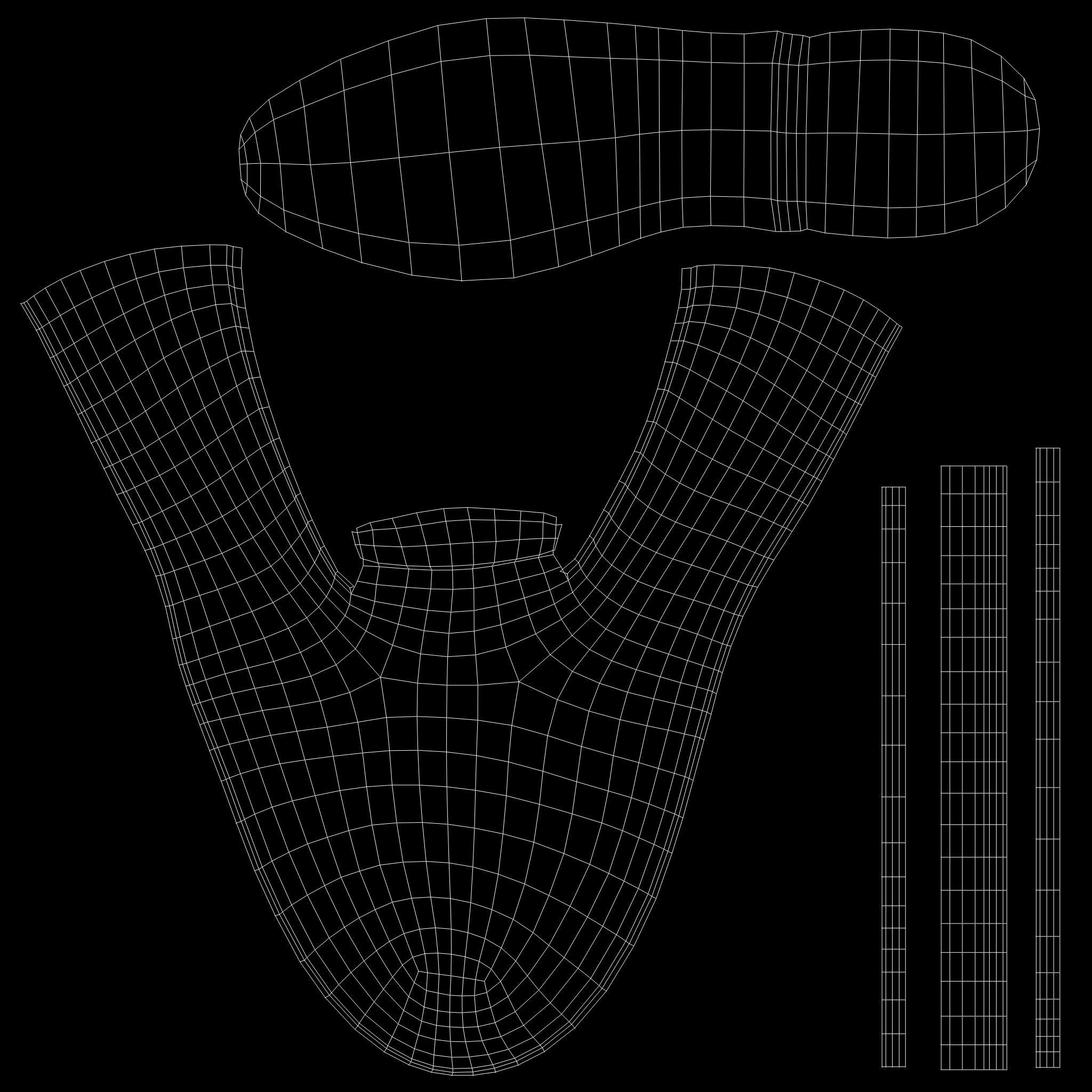 Men Colourful Retro Suit Jacket Pants Shoes Low-poly 3D model_10