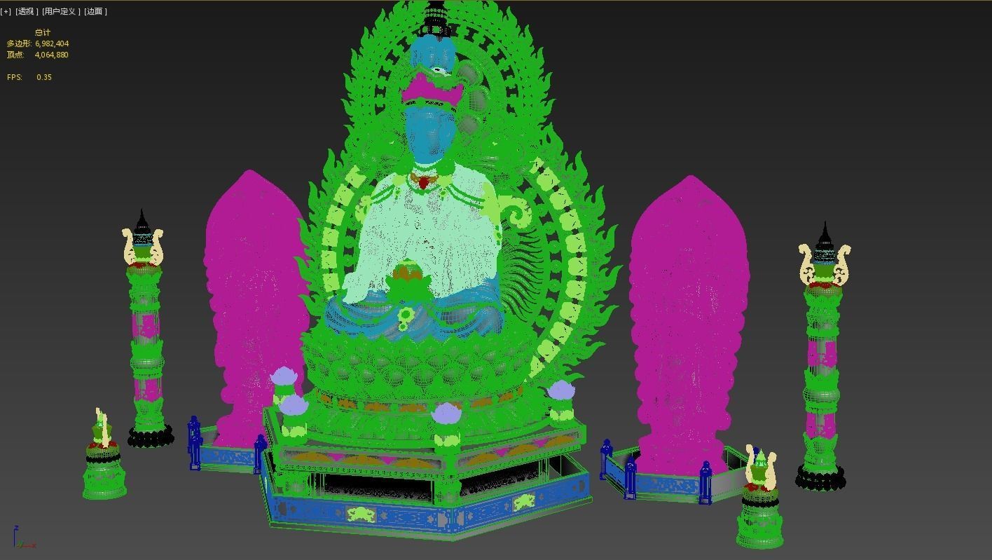 Buddha Tathagata Buddha china 3D model_3