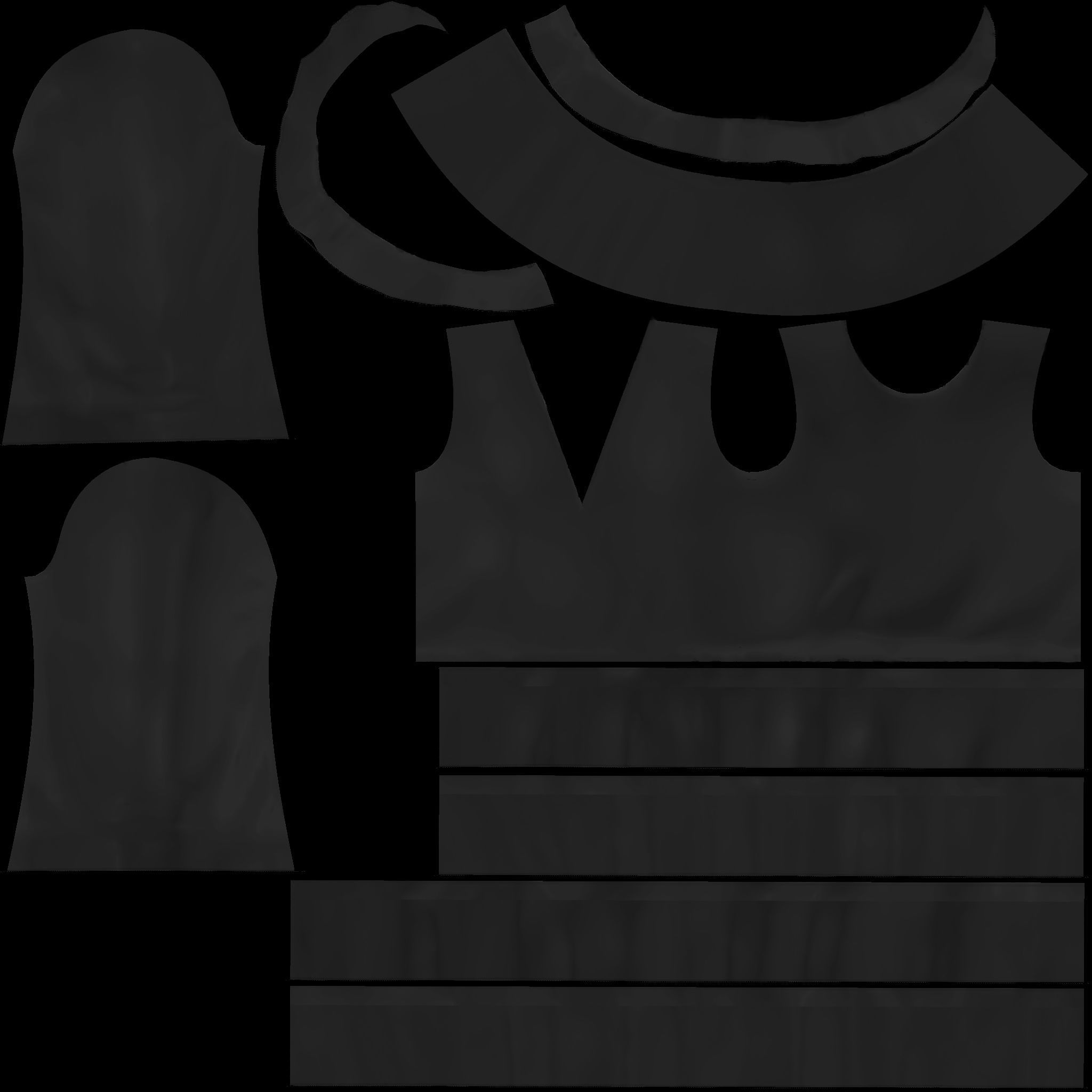 Ruffled Wrap Midi Dress Low-poly 3D model_15