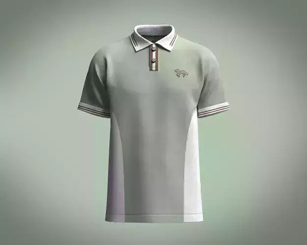 Mens Polo Shirt-Tripping Collar