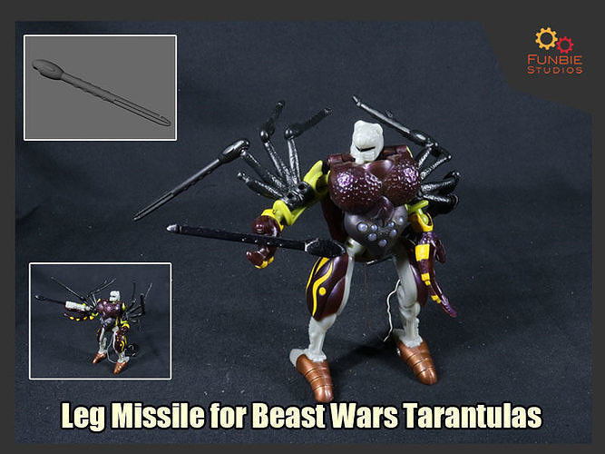 Leg Missiles for Transformers Beast Wars Tarantulas Free 3D print model
