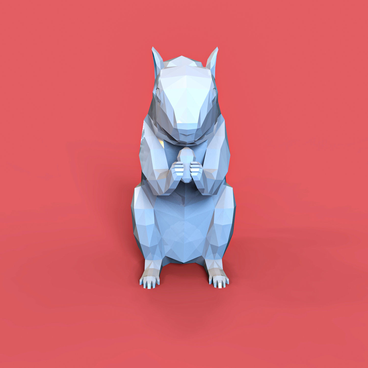 Low Poly Squirrel Free 3D print model_1