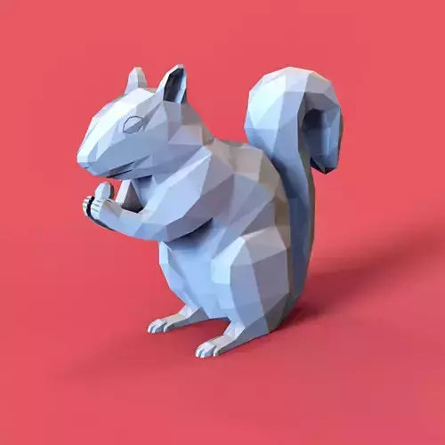 Low Poly Squirrel Free 3D print model