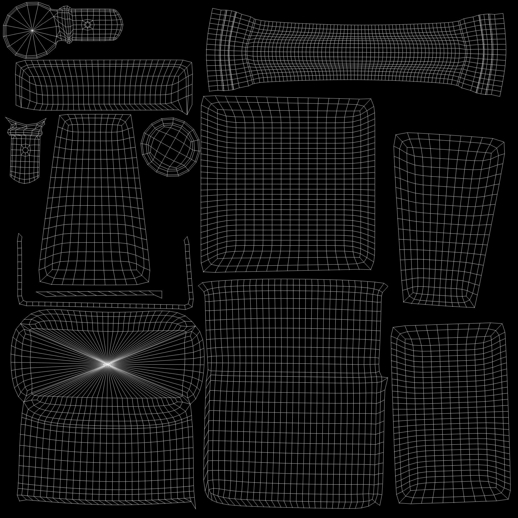 Retro Handbag Low-poly 3D model_15