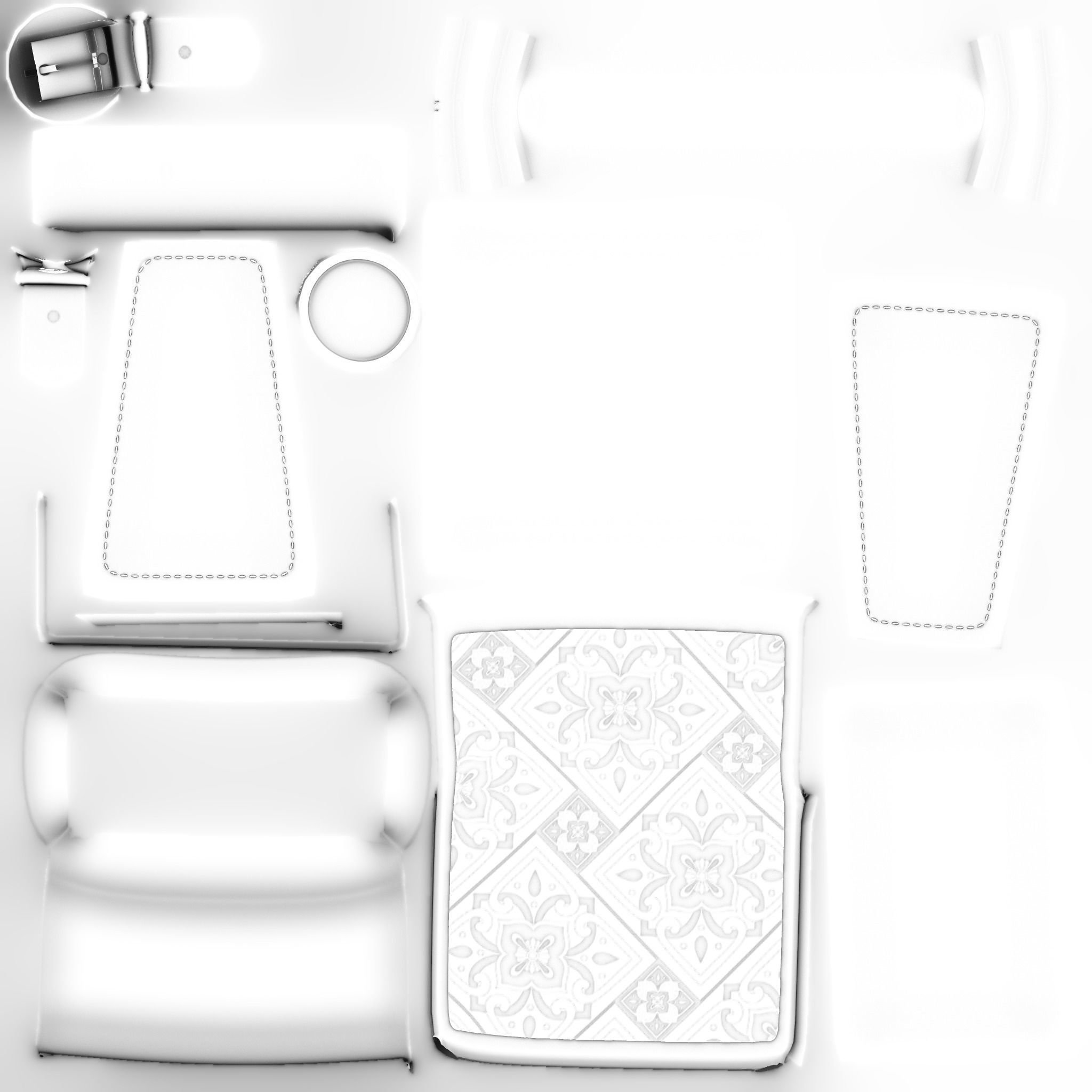 Retro Handbag Low-poly 3D model_14