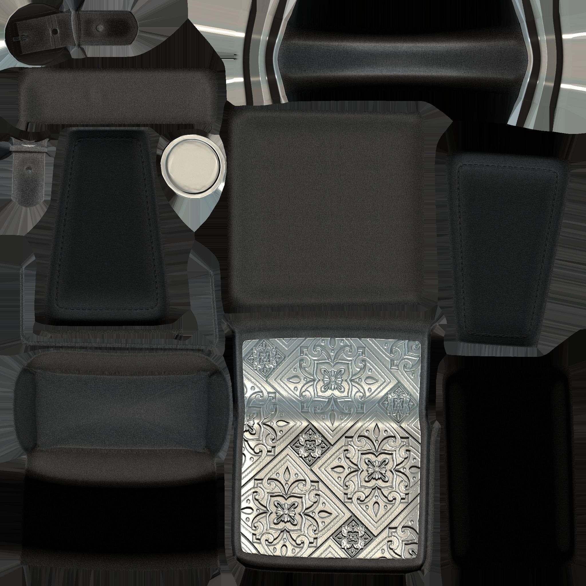 Retro Handbag Low-poly 3D model_10