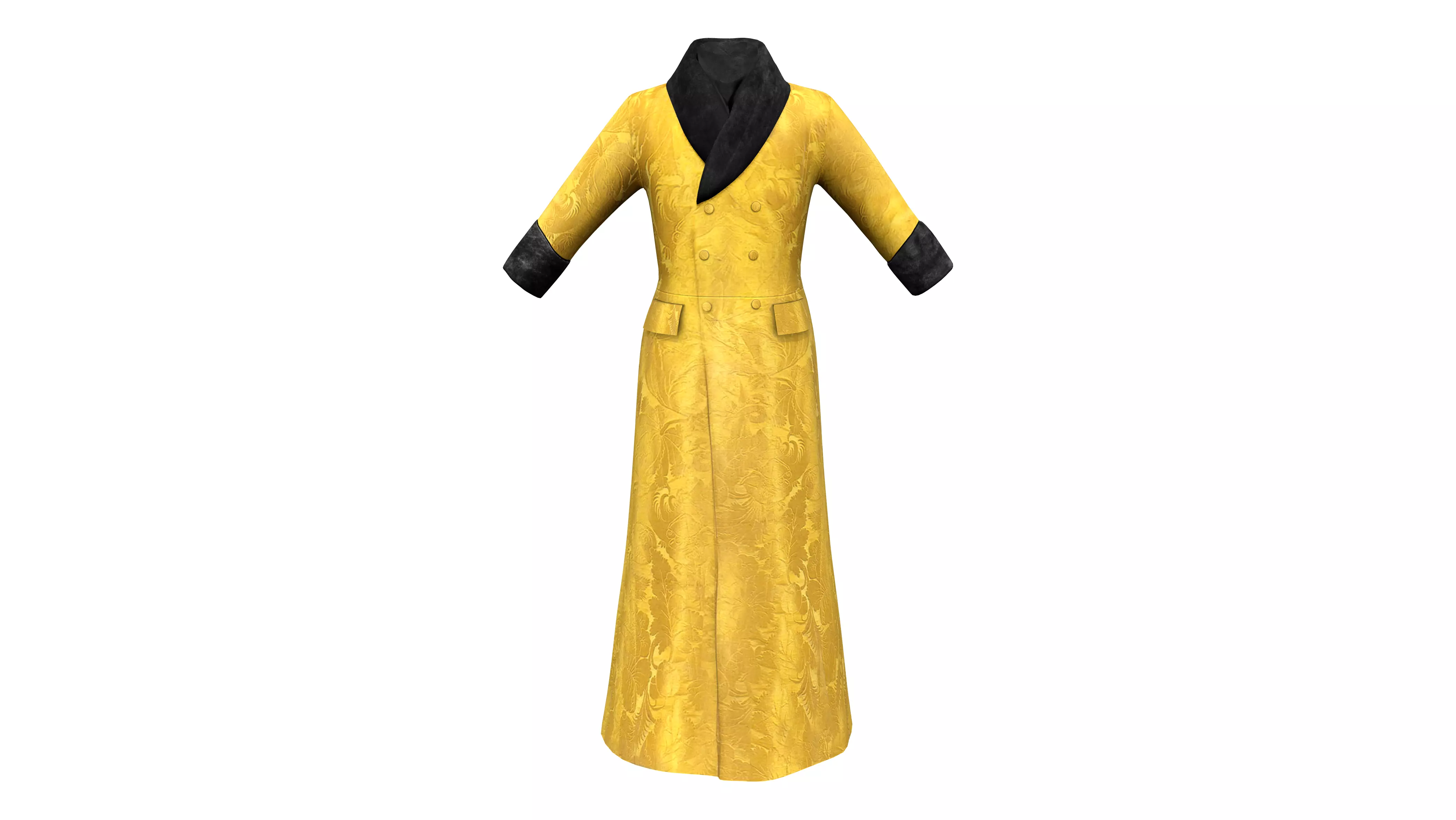 Men Caftan Low-poly 3D model