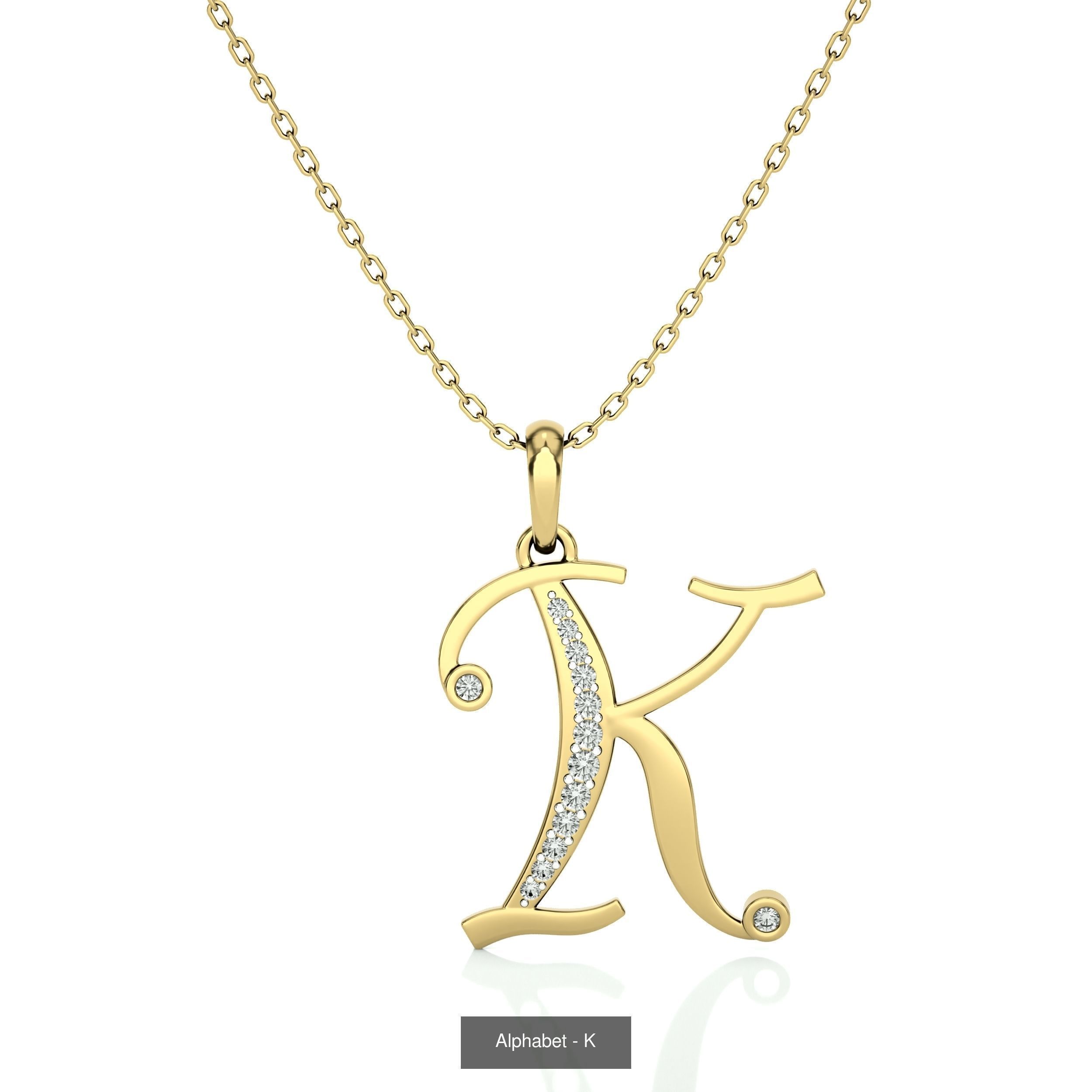26 Alphabet necklace 3dm renders details 3D Model Collection_18