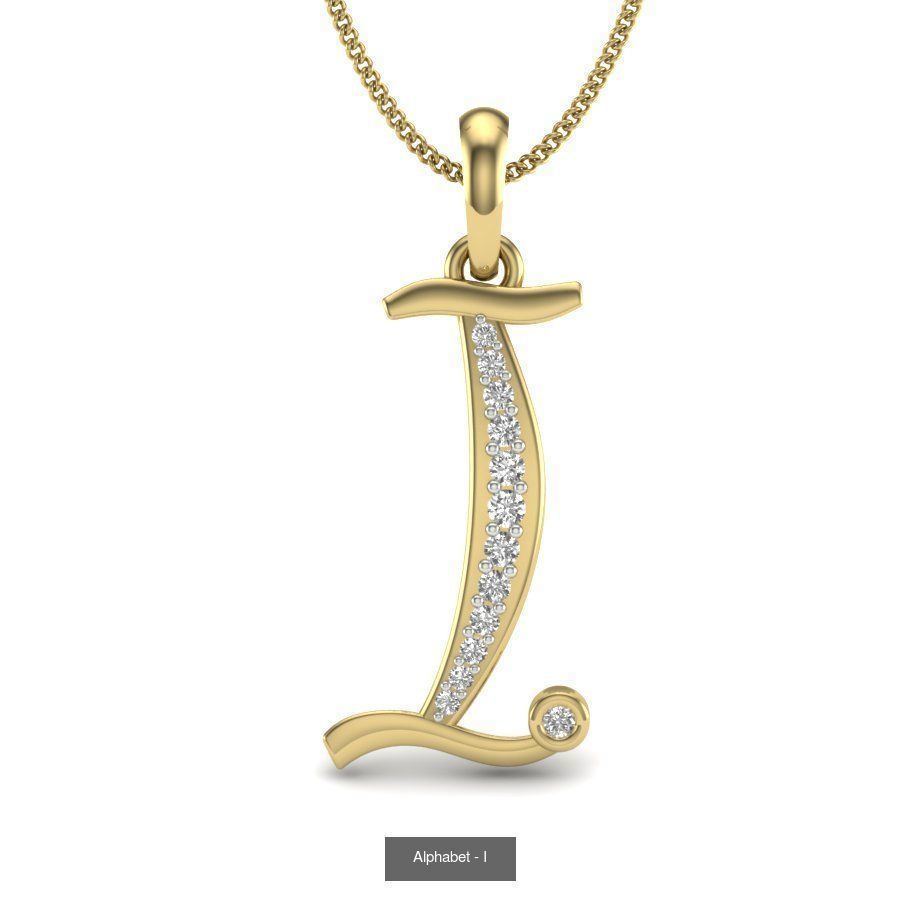 26 Alphabet necklace 3dm renders details 3D Model Collection_20