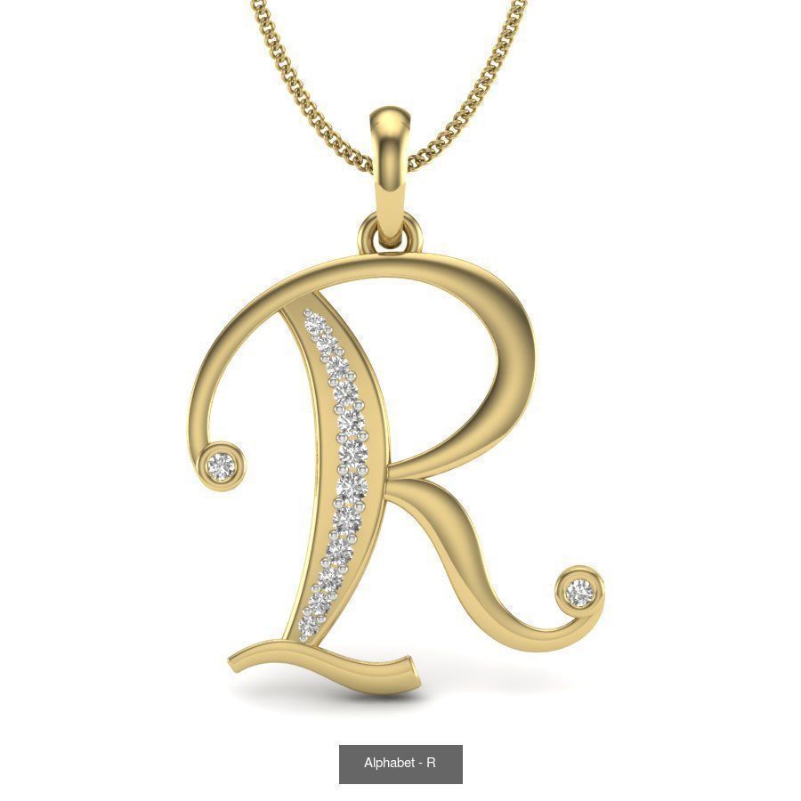 26 Alphabet necklace 3dm renders details 3D Model Collection_11