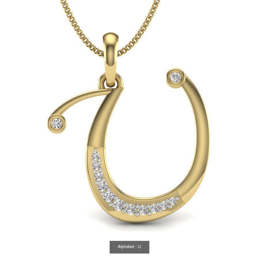 26 Alphabet necklace 3dm renders details 3D Model Collection_8