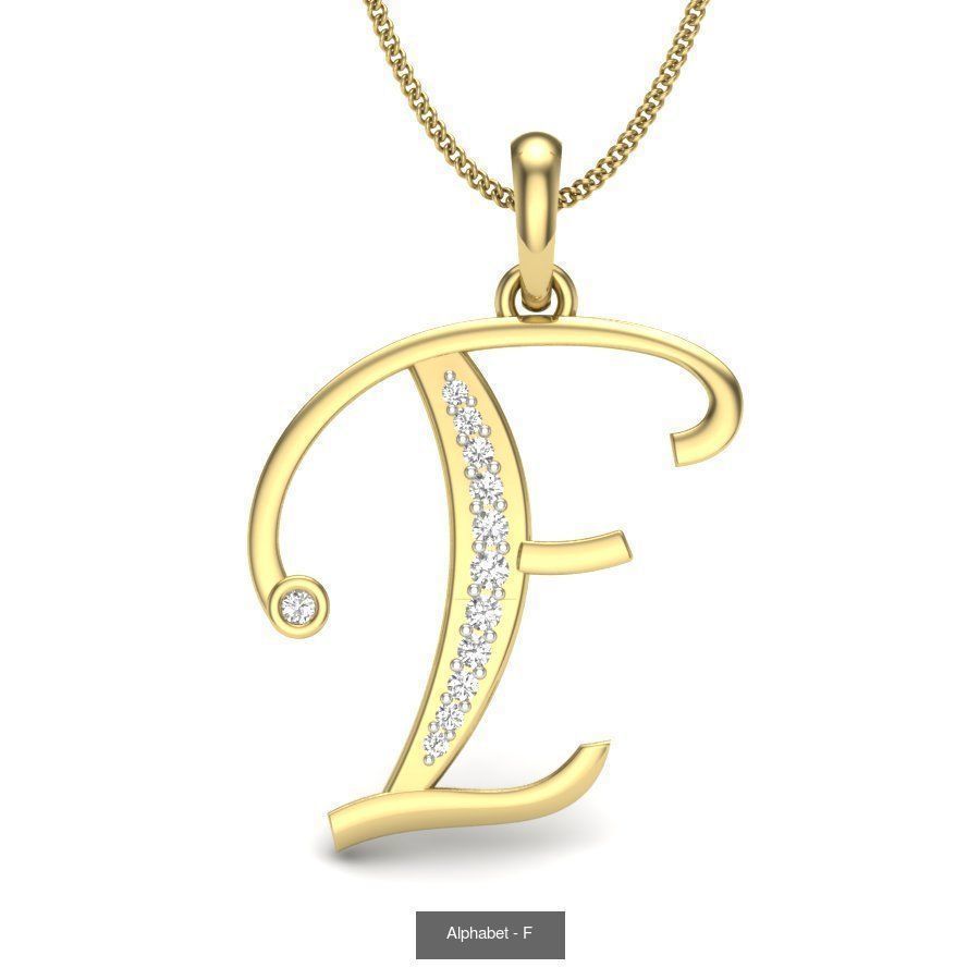 26 Alphabet necklace 3dm renders details 3D Model Collection_23
