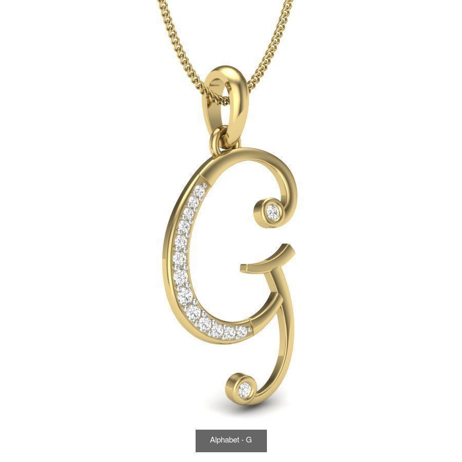 26 Alphabet necklace 3dm renders details 3D Model Collection_22