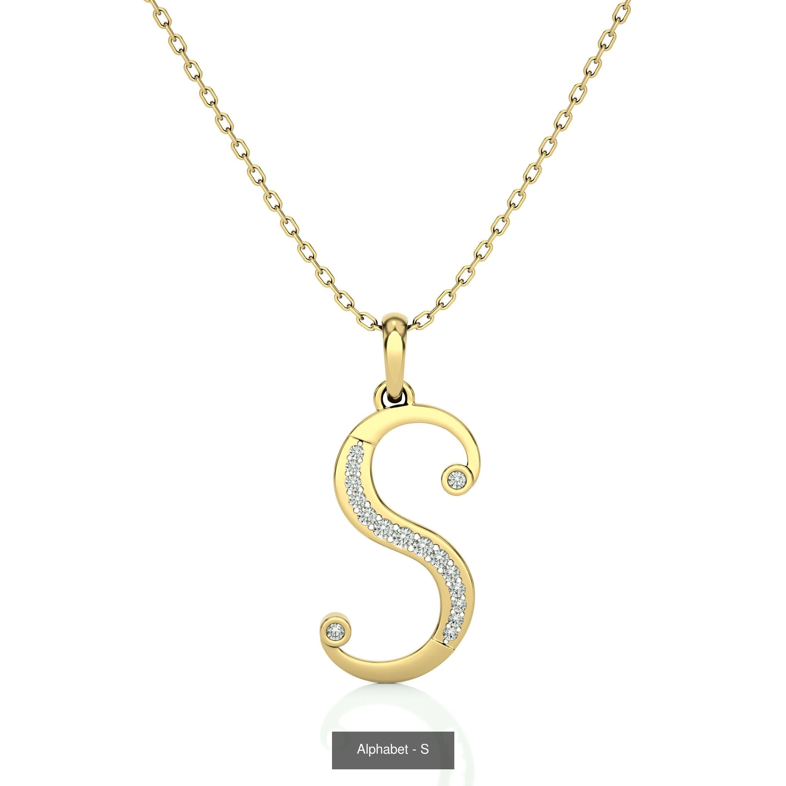 26 Alphabet necklace 3dm renders details 3D Model Collection_10