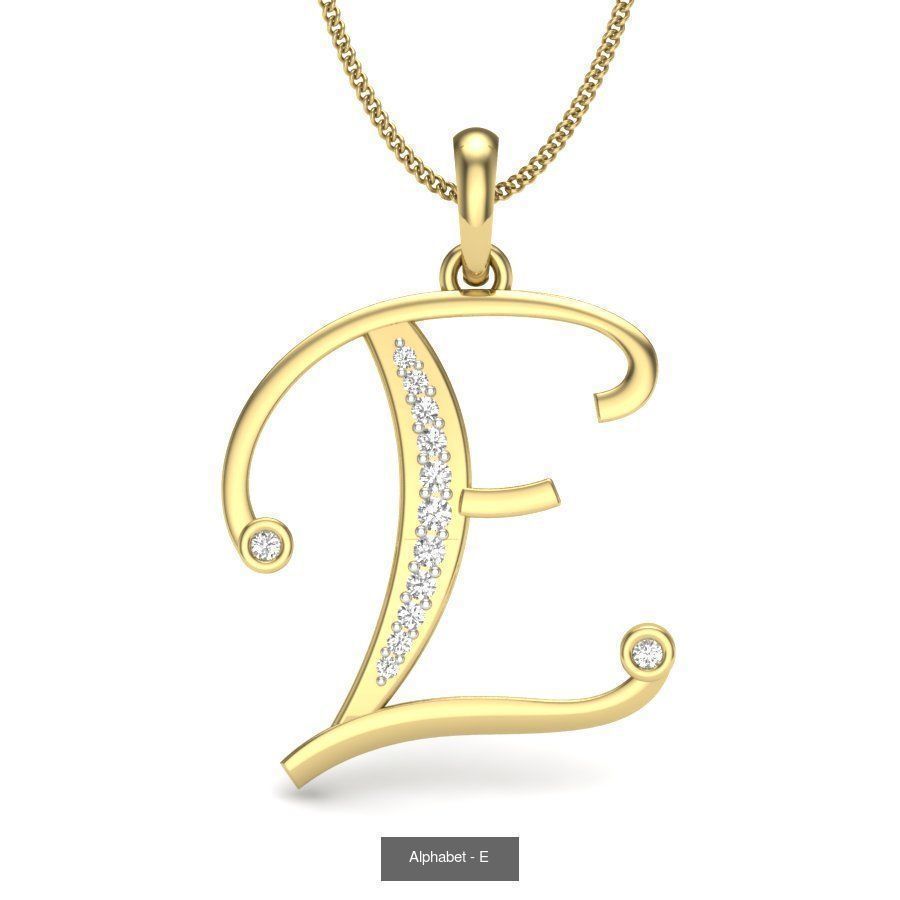 26 Alphabet necklace 3dm renders details 3D Model Collection_24