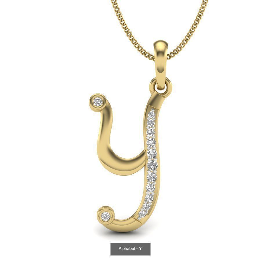 26 Alphabet necklace 3dm renders details 3D Model Collection_4