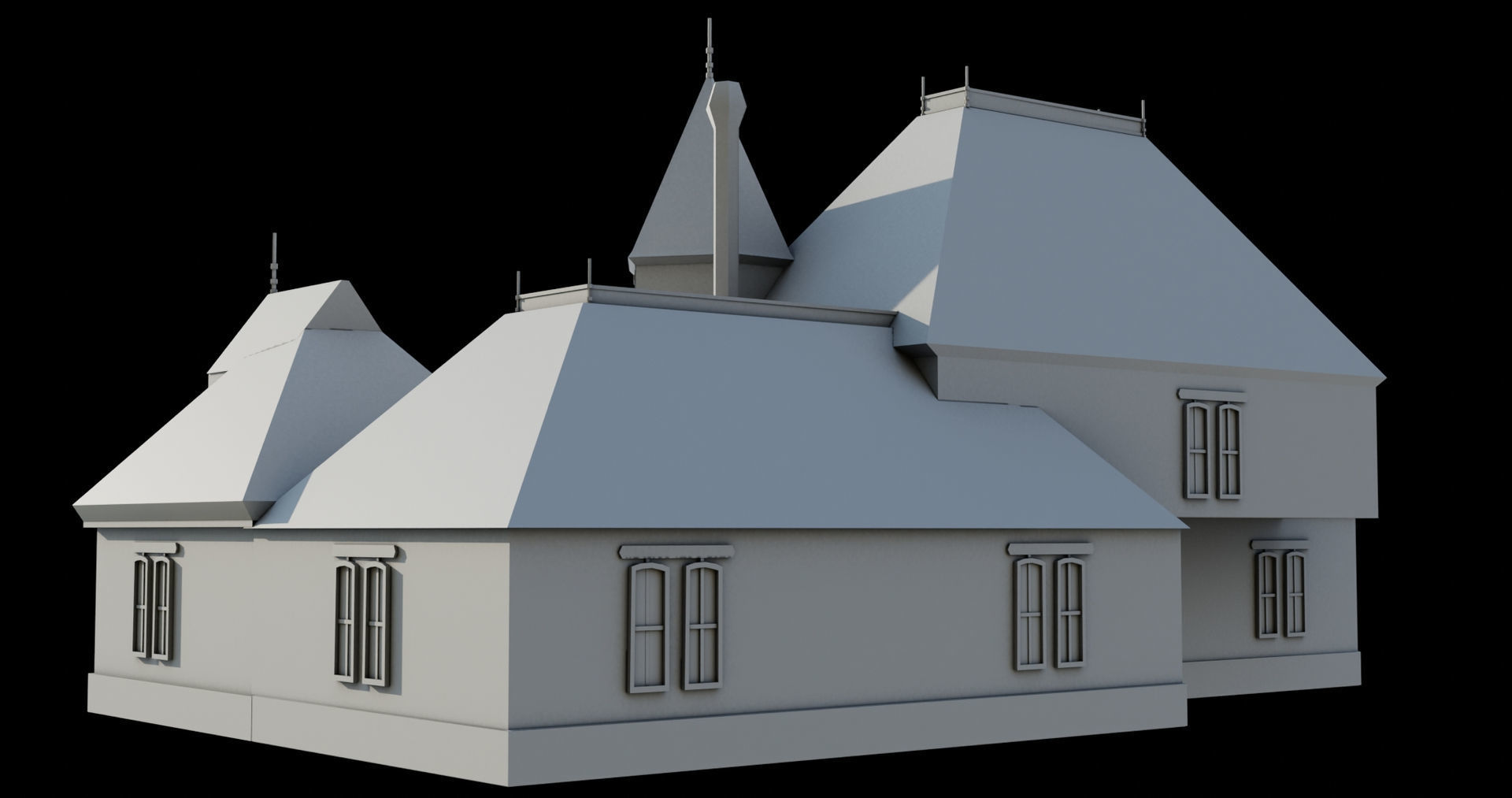 Old Abandoned House07 PBR Unity UE V-Ray Textures Included Low-poly 3D model_22