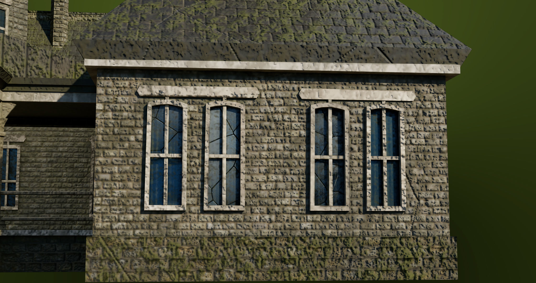 Old Abandoned House07 PBR Unity UE V-Ray Textures Included Low-poly 3D model_10