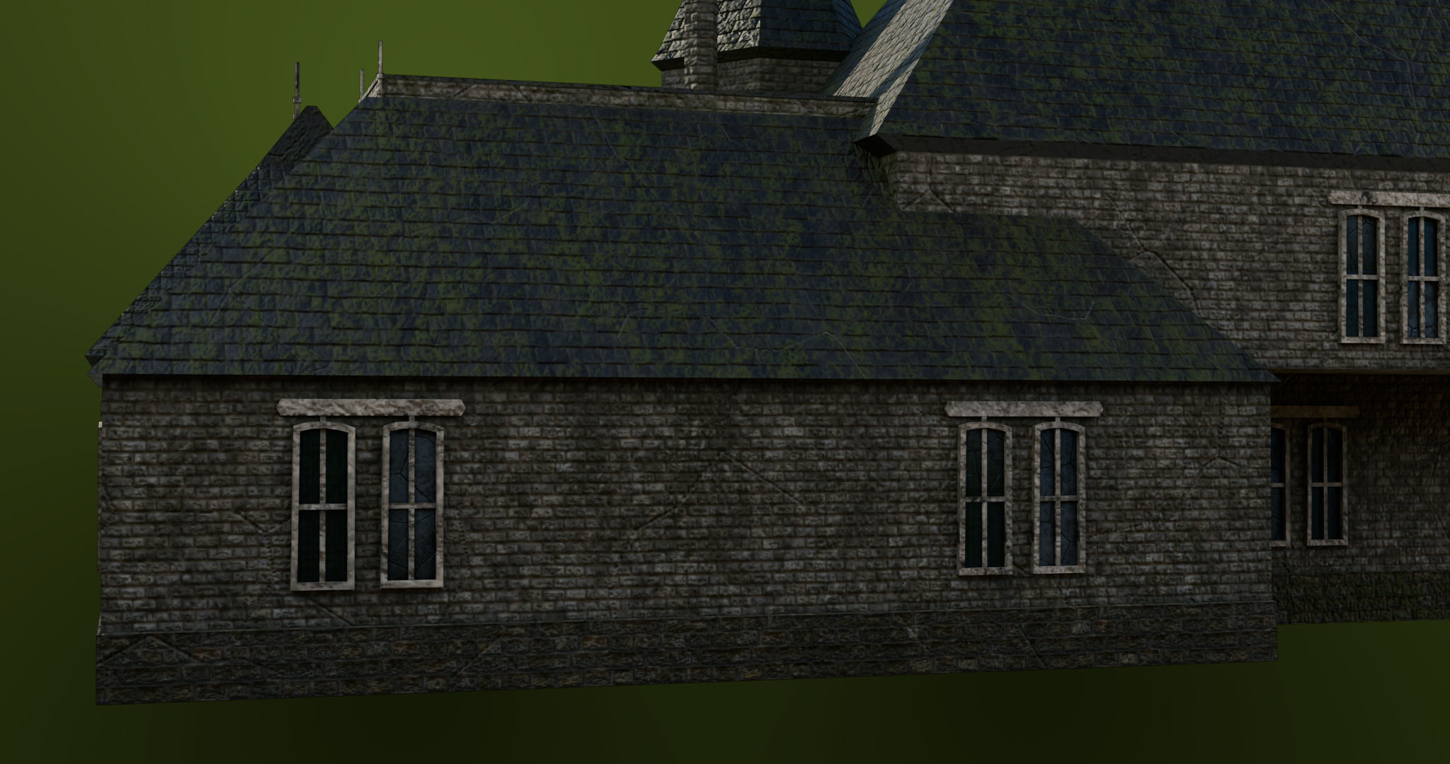 Old Abandoned House07 PBR Unity UE V-Ray Textures Included Low-poly 3D model_5