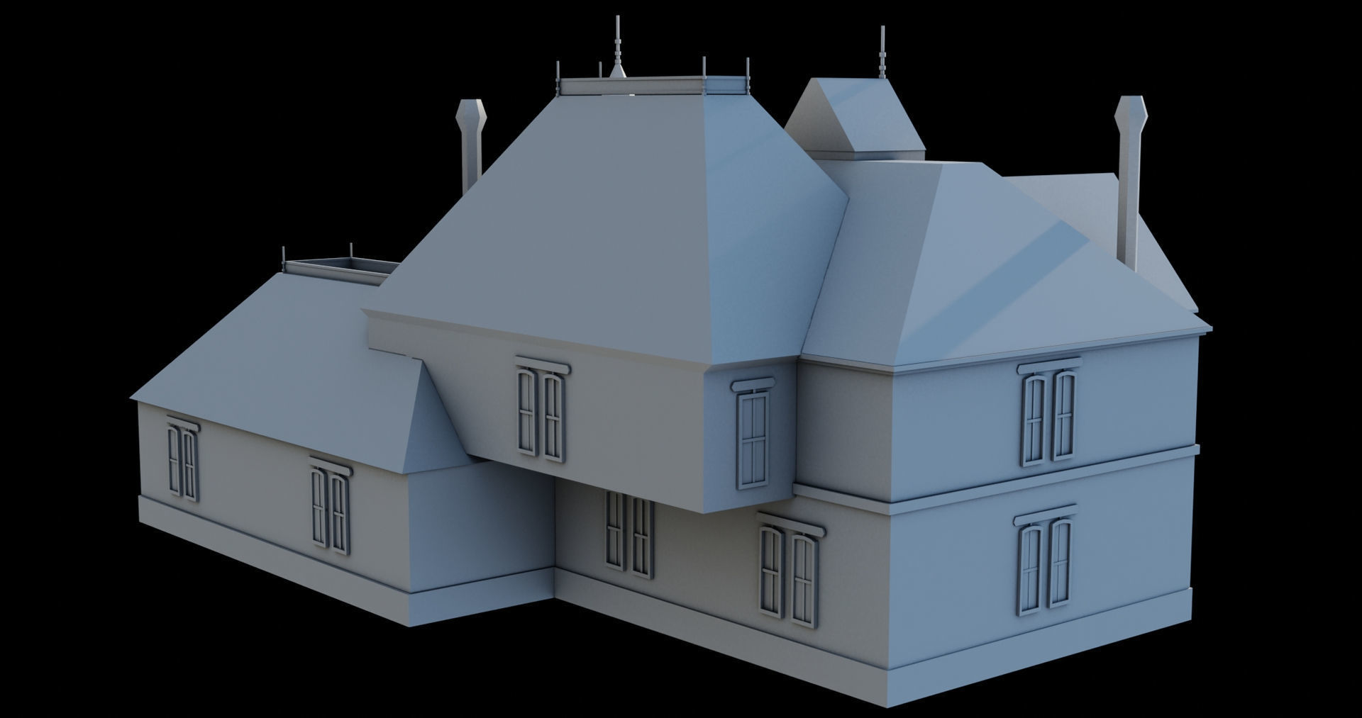 Old Abandoned House07 PBR Unity UE V-Ray Textures Included Low-poly 3D model_23