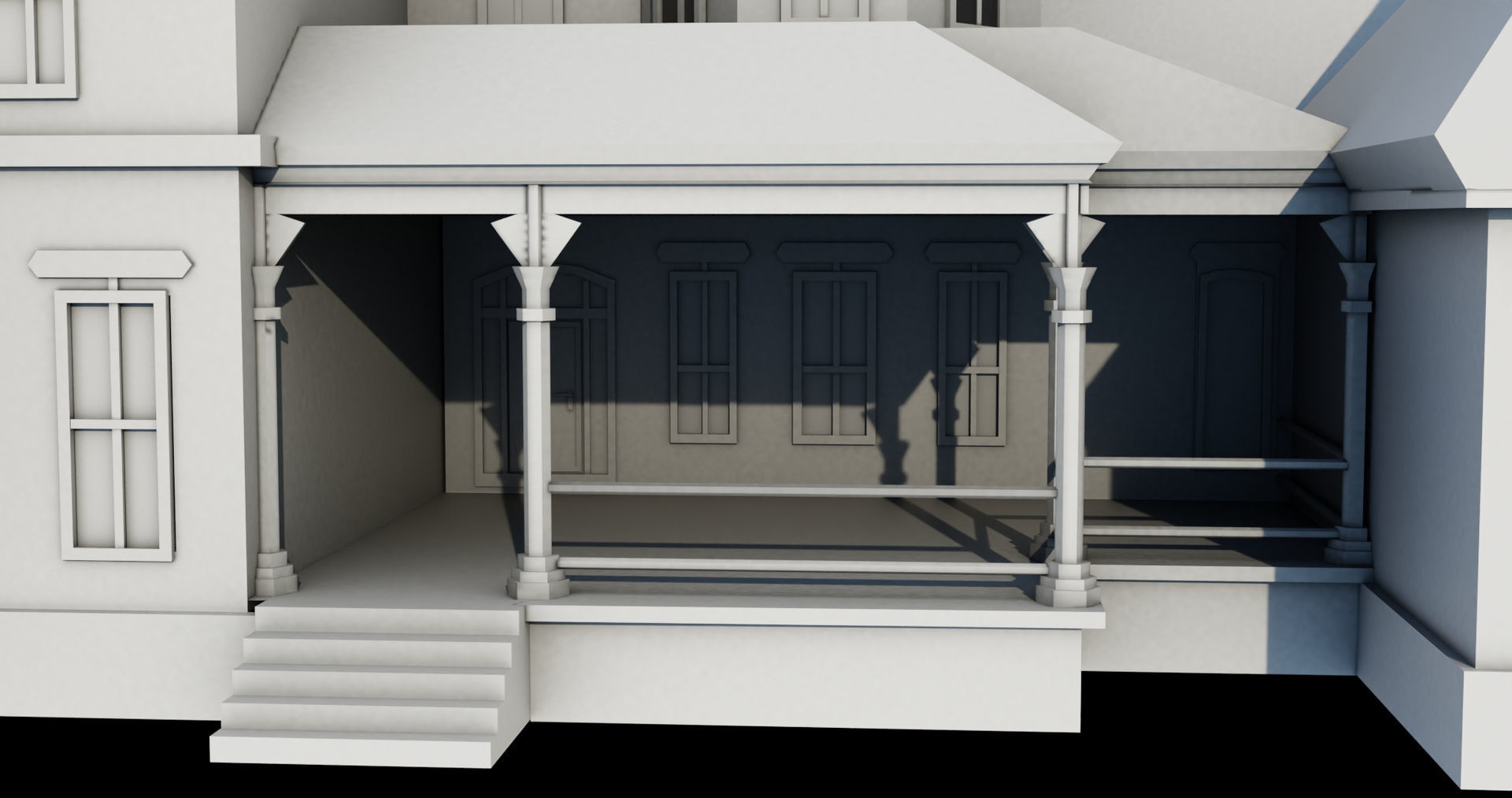 Old Abandoned House07 PBR Unity UE V-Ray Textures Included Low-poly 3D model_26