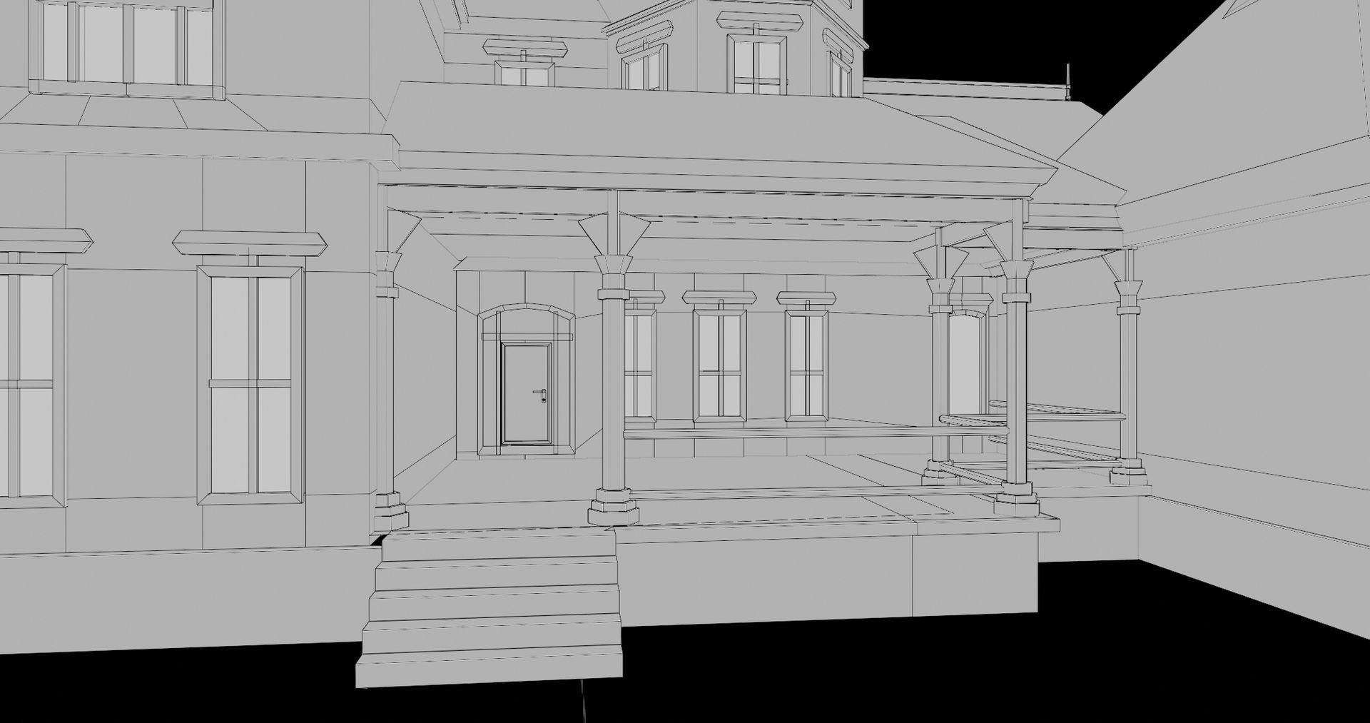 Old Abandoned House07 PBR Unity UE V-Ray Textures Included Low-poly 3D model_30