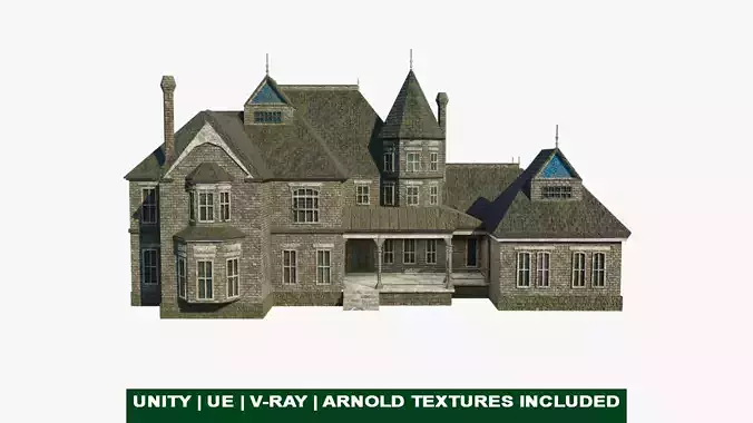 Old Abandoned House07 PBR Unity UE V-Ray Textures Included