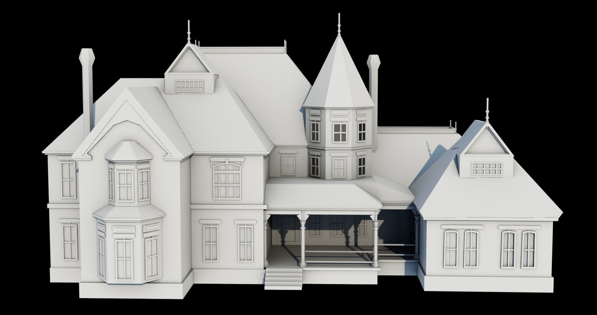 Old Abandoned House07 PBR Unity UE V-Ray Textures Included Low-poly 3D model_21