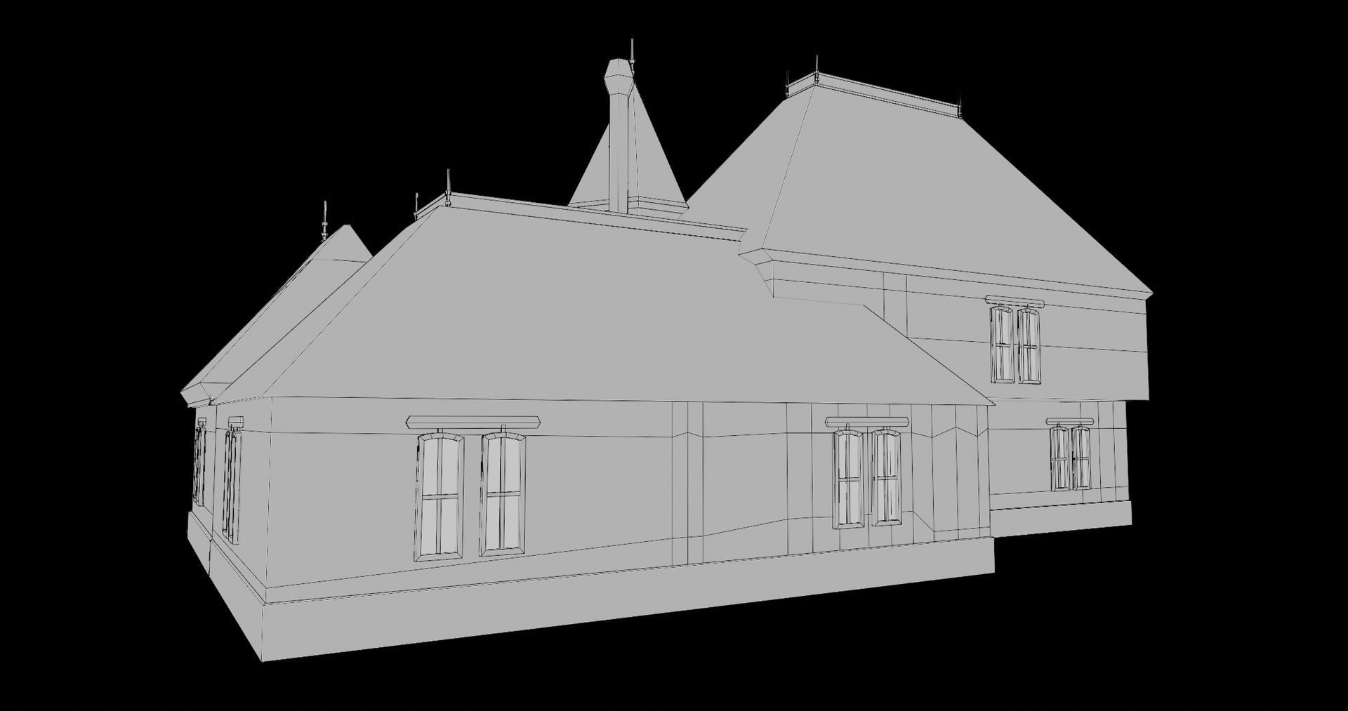 Old Abandoned House07 PBR Unity UE V-Ray Textures Included Low-poly 3D model_32