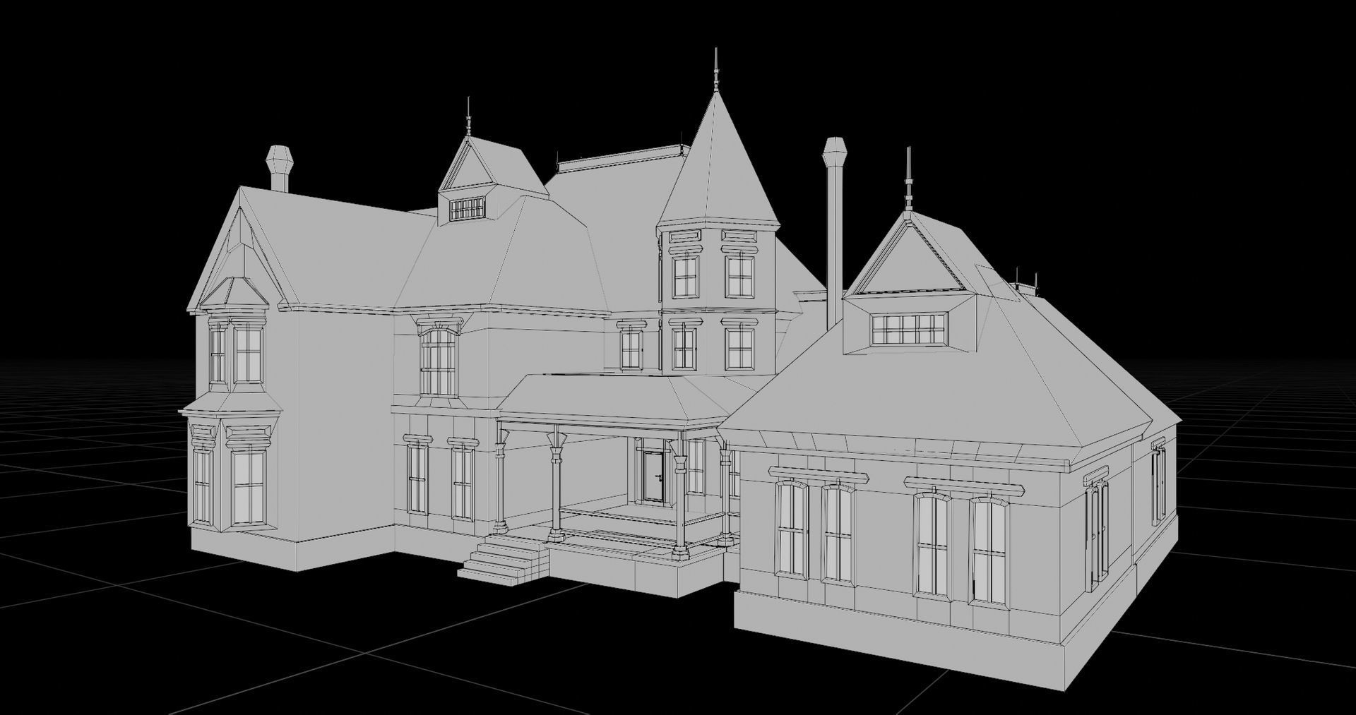 Old Abandoned House07 PBR Unity UE V-Ray Textures Included Low-poly 3D model_27