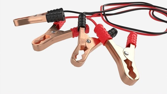 Car Battery Jumpers 3D model 2