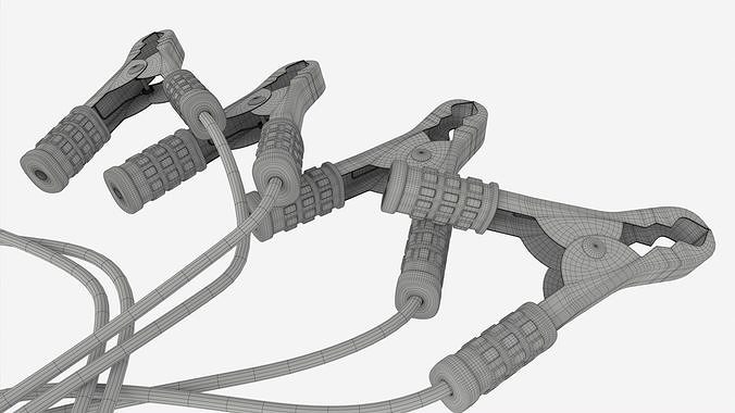 Car Battery Jumpers 3D model 7