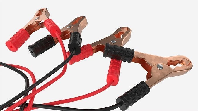 Car Battery Jumpers 3D model 3