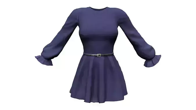 Linda Belted Fit Midi Dress