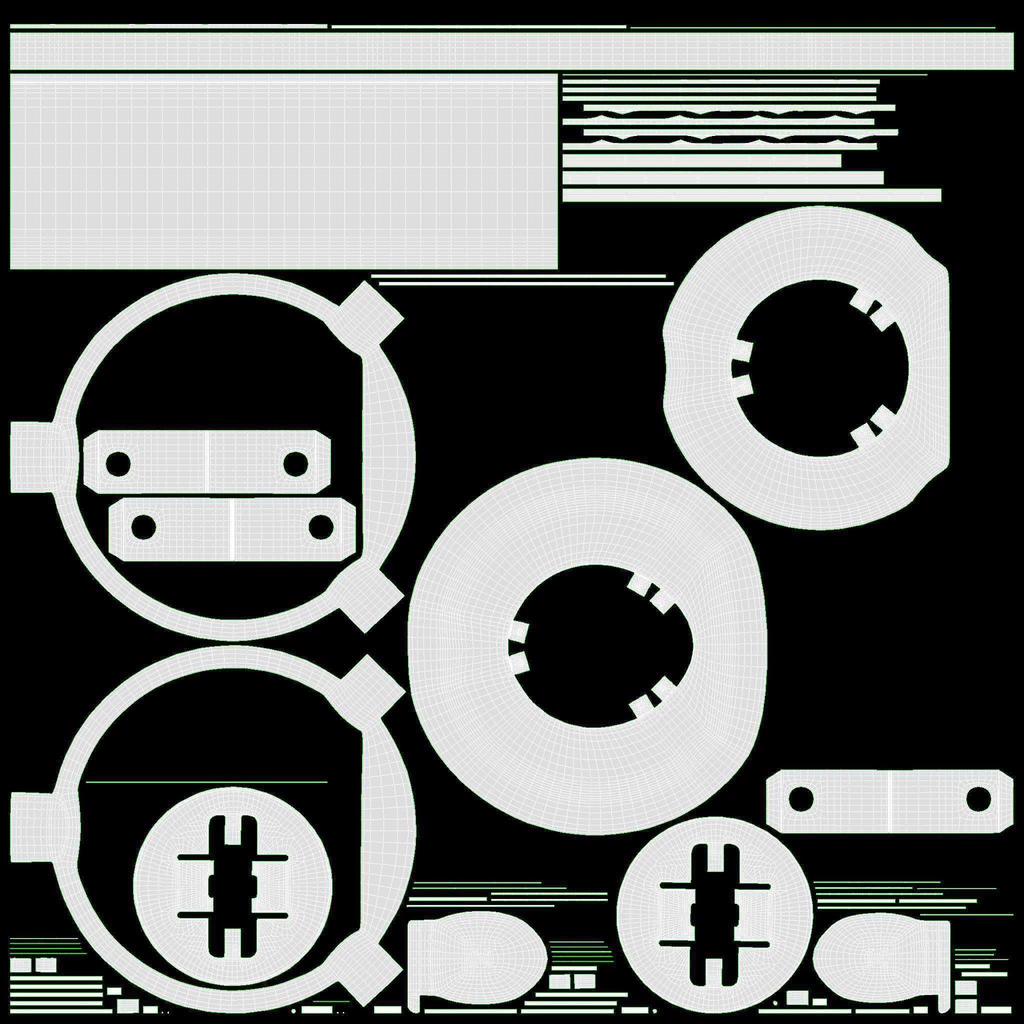 Headlight Car Lamp 3D model_8