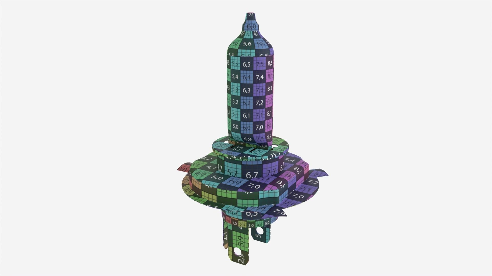 Headlight Car Lamp 3D model_6