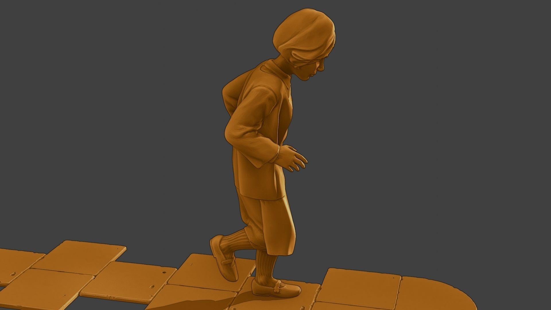 ww2 Casual Girl CG1 003 3D print model_30