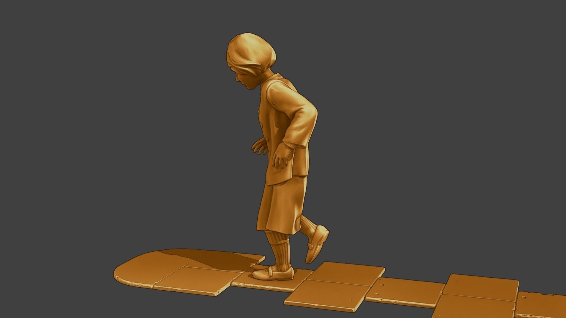 ww2 Casual Girl CG1 003 3D print model_4