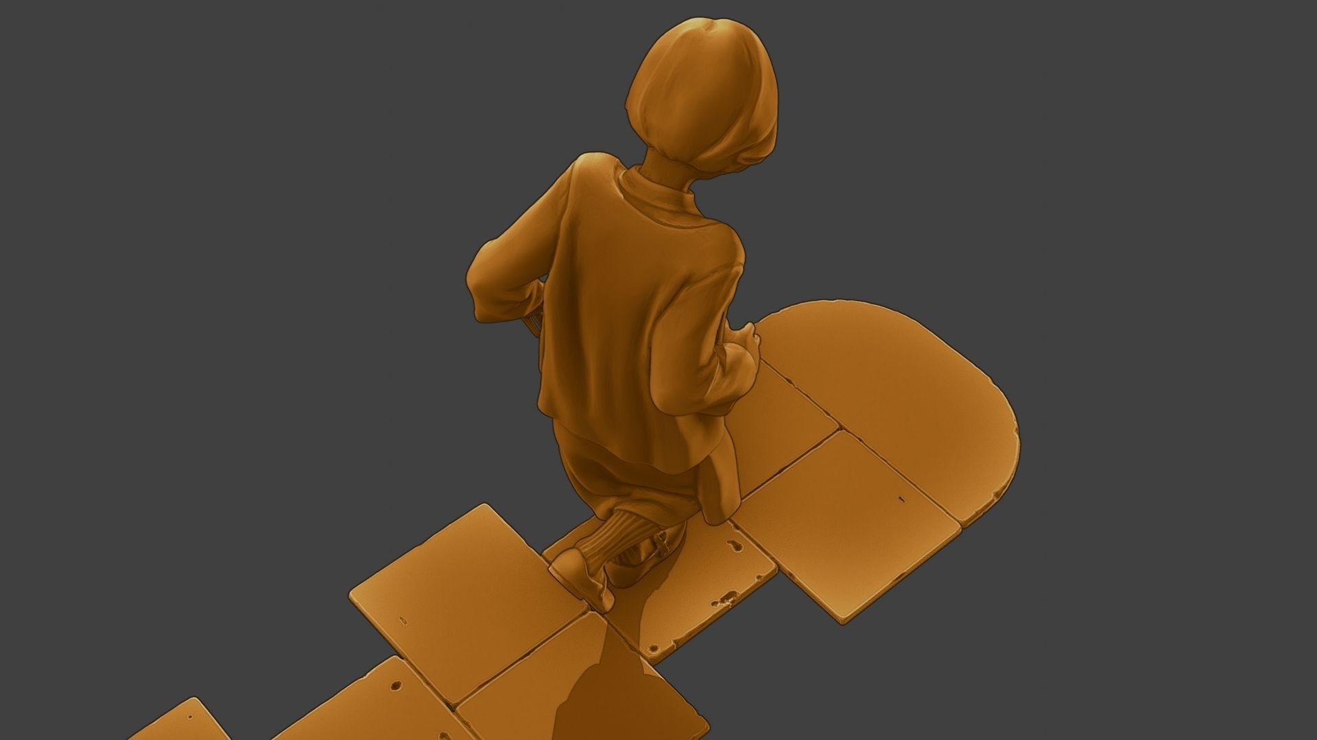 ww2 Casual Girl CG1 003 3D print model_22