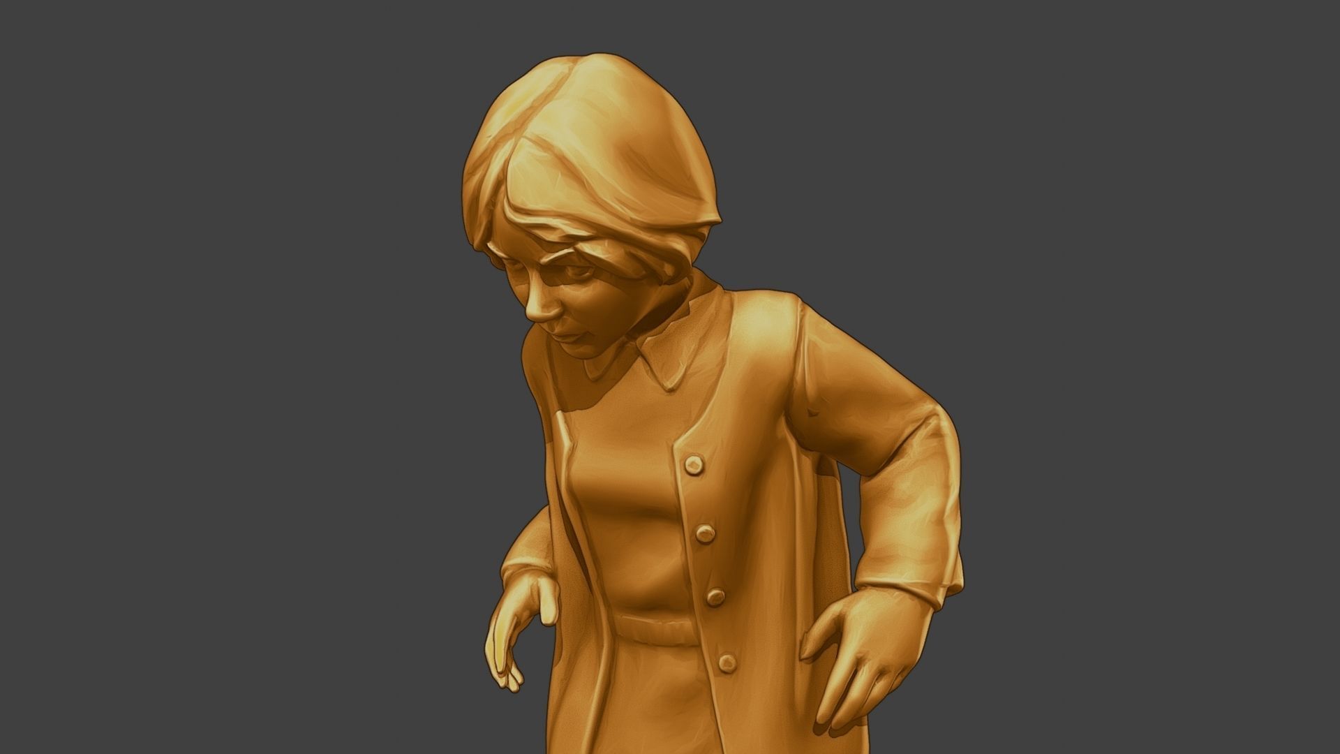 ww2 Casual Girl CG1 003 3D print model_18