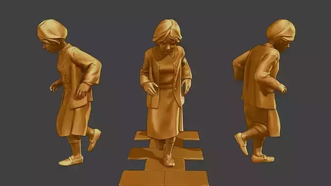 ww2 Casual Girl CG1 003 3D print model