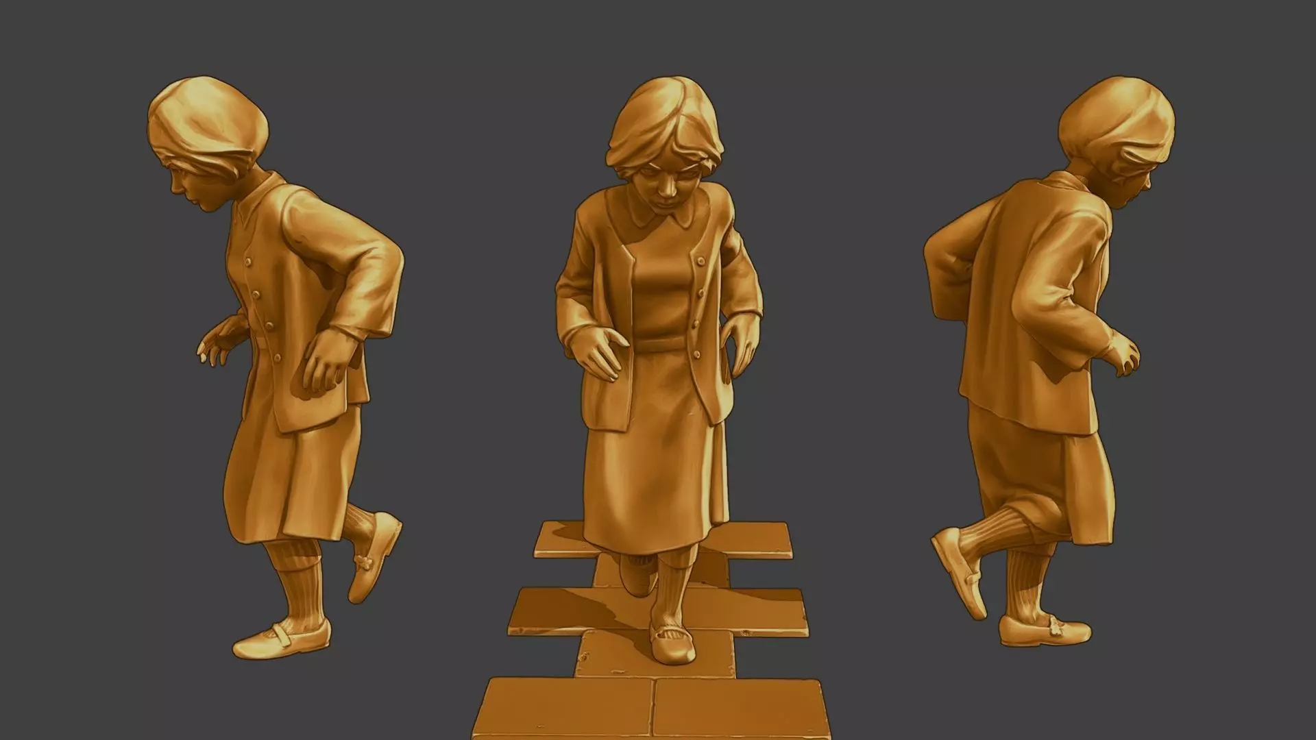 ww2 Casual Girl CG1 003 3D print model_0