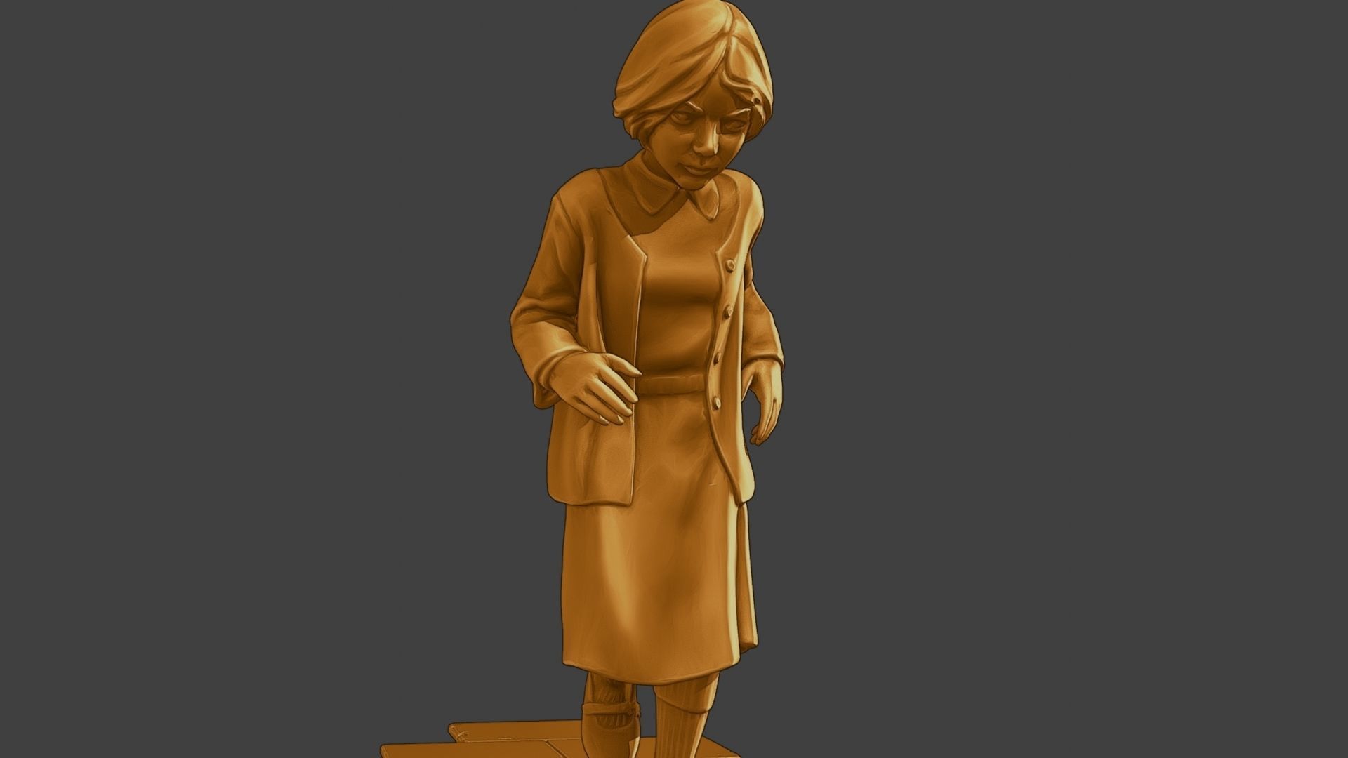 ww2 Casual Girl CG1 003 3D print model_28