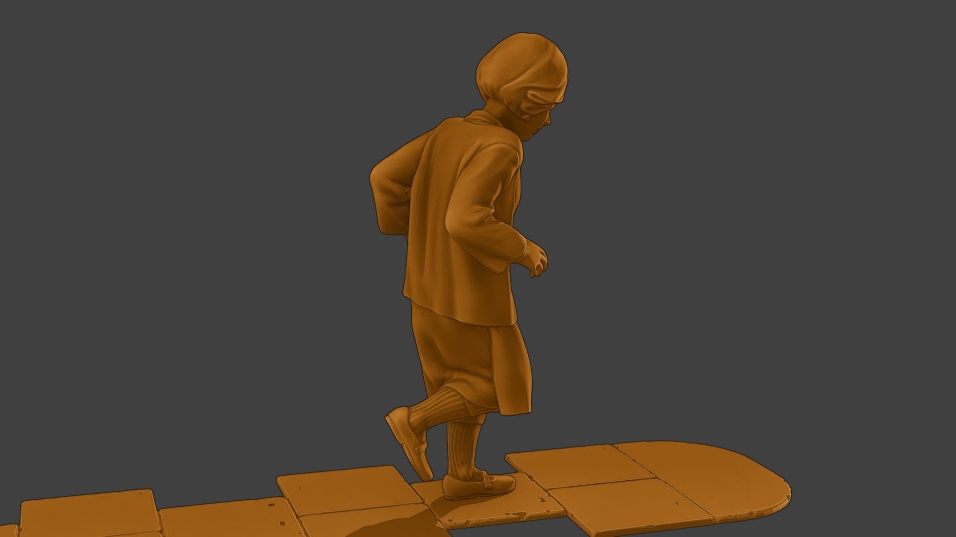 ww2 Casual Girl CG1 003 3D print model_31